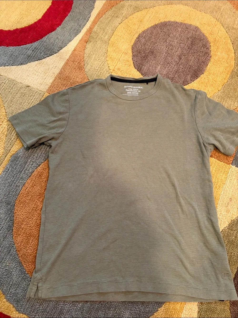 Banana Republic Men’s Short-Sleeve Crew Tee - Olive Green, Sz S